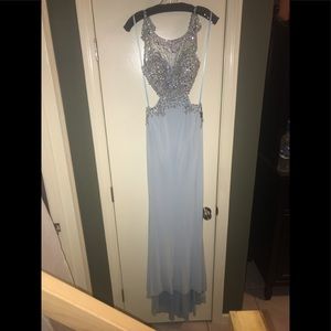 Open Back embellished prom gown